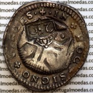 D. Pedro II Cunho Orla Nova sobre Meio Cruzado prata D. João IV, (orla tipo II) variante legenda (1) Anverso e (2) no reverso
