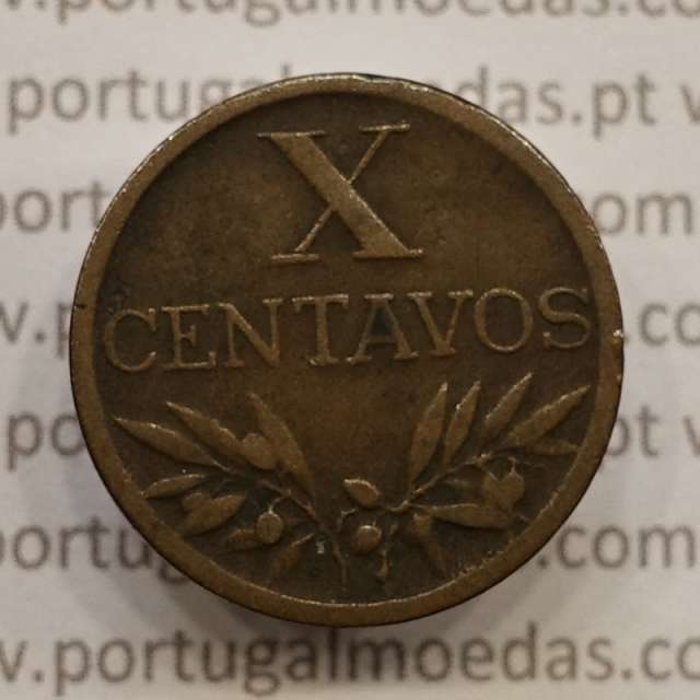 MOEDA DE DEZ CENTAVOS (X CENTAVOS) BRONZE 1942 BC+/MBC