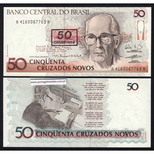 Brasil - Nota 50 cruzados novos 1990 ( Não circulada)