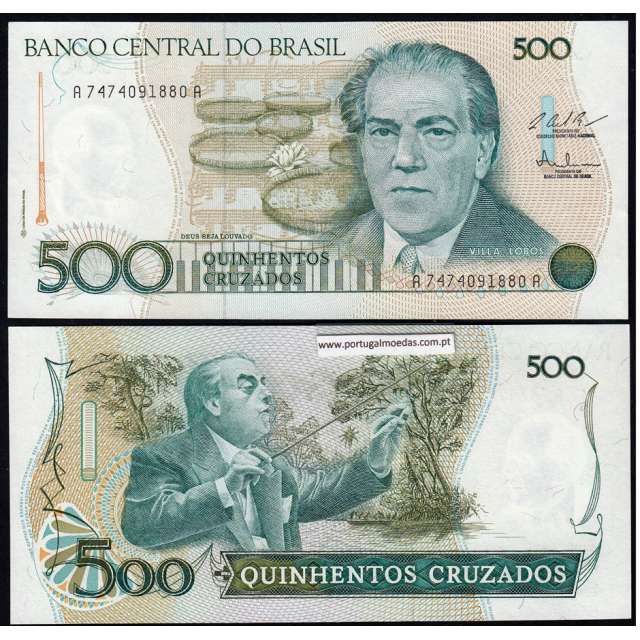 Brasil - Nota 500 cruzados 1986 ( Não circulada)