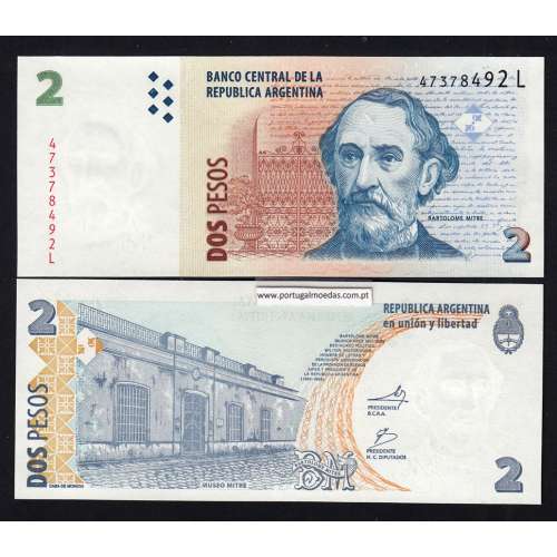 Argentina - Nota de 2 Pesos 1997-2002 (Não circulada)