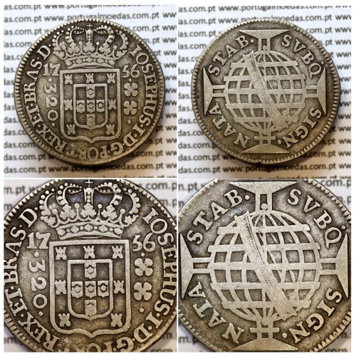 320 Réis 1756 Prata D. José I cunhagem para Brasil, IOSEPHUS../SVBQ..., A. Gomes Brasil Jo.43.03, World Coins Brasil  KM 169.2
