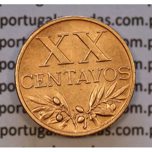 XX centavos 1958 Bronze, 20 centavos 1958 Republica Portuguesa, (Bela), World Coins Portugal KM 584