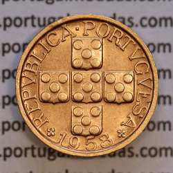 XX centavos 1958 Bronze, 20 centavos 1958 Republica Portuguesa, (Bela), World Coins Portugal KM 584