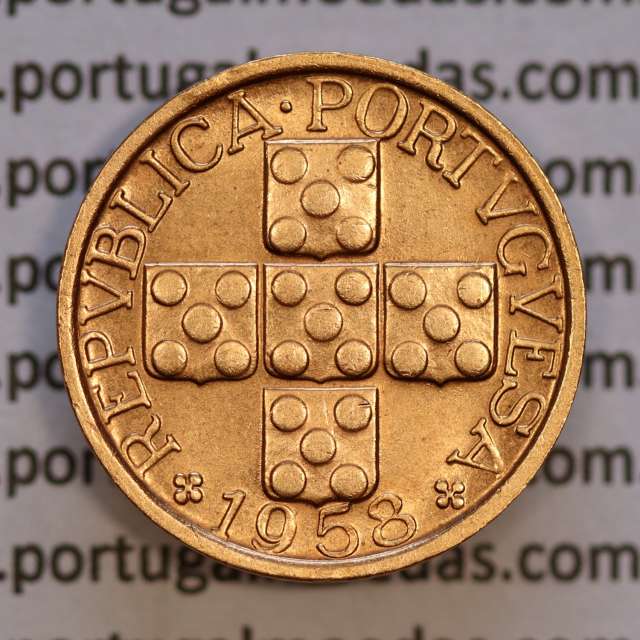 XX centavos 1958 Bronze, 20 centavos 1958 Republica Portuguesa, (Bela), World Coins Portugal KM 584