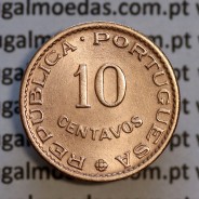 Índia 10 centavos 1959 bronze, $10 centavos 1959 Estado da India Portuguesa, (Bela/Soberba), World Coins India Portuguese KM 30