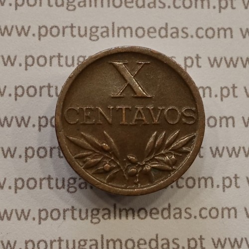 MOEDA DE DEZ CENTAVOS (X CENTAVOS) BRONZE 1943 MBC+/BELA-