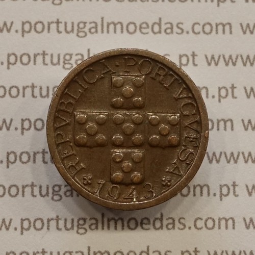 MOEDA DE DEZ CENTAVOS (X CENTAVOS) BRONZE 1943 MBC+/BELA-