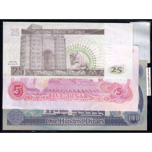 Irão - Lote de 3 Notas Diferentes-Serie 1992-2001(Não circulada)