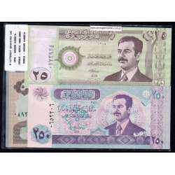 Iraque- Lote de 8 Notas Diferentes-Serie 1990-2002(Não circuladas)