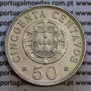 Angola 50 centavos 1927 Alpaca, "$50" Cincoenta centavos 1927 Angola, (MBC), Ex- Colónia Angola, World Coins Angola KM 69
