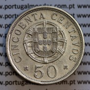 Angola 50 centavos 1928 em alpaca,"$50" centavos 1928 Angola, (MBC+/Bela-), Ex- Colónia Angola, World Coins Angola KM 69