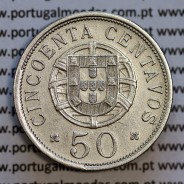 Angola 50 centavos 1928 em alpaca,"$50" centavos 1928 Angola, (MBC+/Bela-), Ex- Colónia Angola, World Coins Angola KM 69
