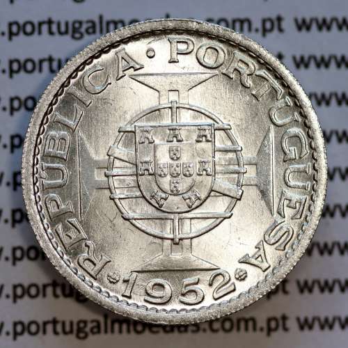 Angola, 20$00 1952 prata, 20 escudos prata 1952 Angola Ex-colónia Portuguesa, (Soberba), World Coins Angola KM 74