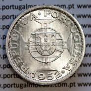 Angola, silver coin of 20 Escudos 1952, 20$00 silver 1952 of former portuguese colony of Angola, (UNC), World Coins Angola KM 74