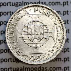 Angola 10$00 prata 1955, dez escudos prata 1955 Angola Ex-Colónia, (Bela/Soberba),World Coins Angola KM 73