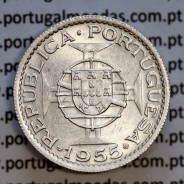 Angola 10$00 prata 1955, dez escudos prata 1955 Angola Ex-Colónia, (Bela/Soberba),World Coins Angola KM 73