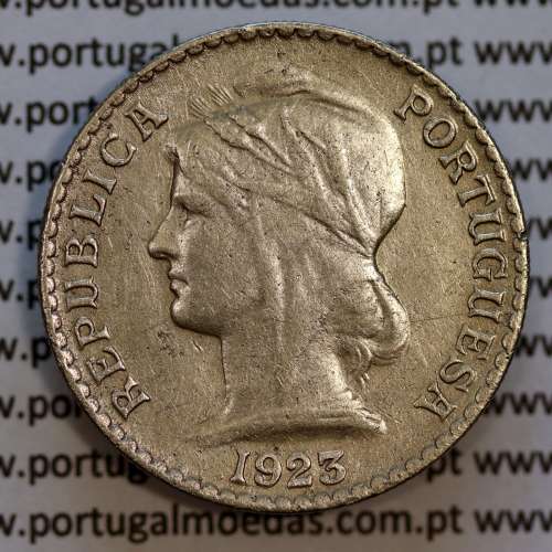 50 Centavos 1923 Níquel Angola, "$50" cinquenta centavos 1923 Ex-Colónia Portuguesa Angola, (MBC), World Coins Angola KM 65
