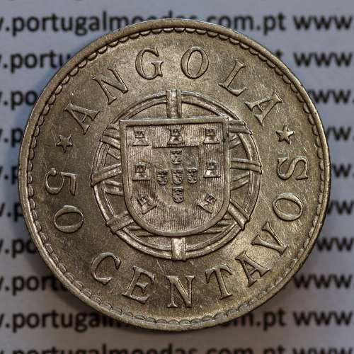 Angola, Nickel coin of 50 Centavos 1923 former portuguese colony of Angola, (VF/XF), World Coins Angola KM 65