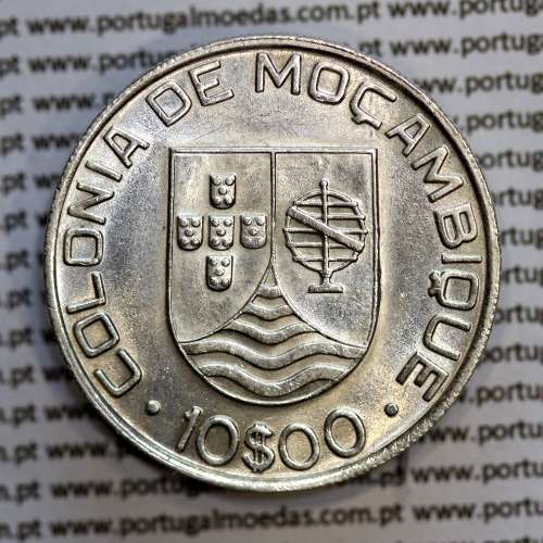 10$00 escudos 1936 Prata Moçambique, dez escudos prata 1936 Ex-Colónia Moçambique, (Bela), World Coins Mozambique KM 67
