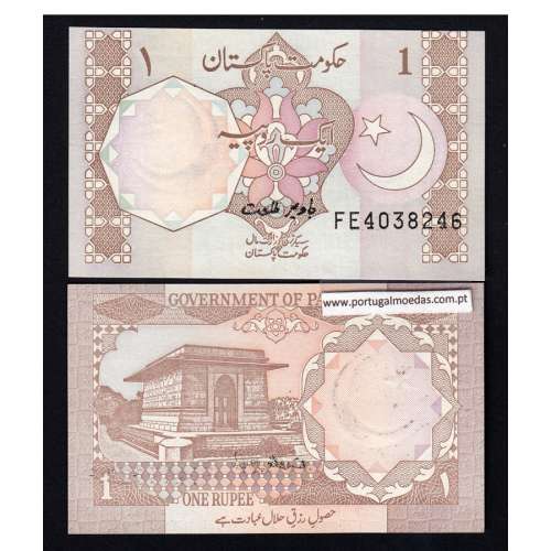 Paquistão - Nota de 1 Rupee 1983 (Não Circulada)