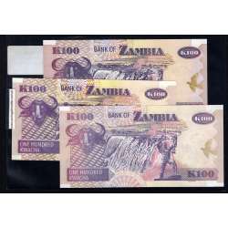 Zambia - Lot of 3 Different Notes-Series 1992-2006-2008 (Not Circulated)