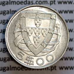 5 escudos 1943 prata,5$00 prata 1943, Cinco Escudos 1943 da República Portuguesa, (Bela/Soberba), World Coins Portugal KM 581