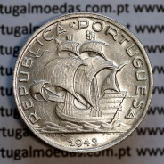 coin 5 escudos 1943, 5$00 silver 1943, Five Escudos 1943 of the Portuguese Republic, (Superb), World Coins Portugal KM 581