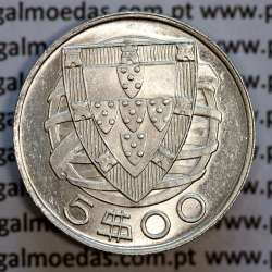 coin 5 escudos 1951, 5$00 silver 1951, Five Escudos 1951 of the Portuguese Republic, (Bela/superb), World Coins Portugal KM 581