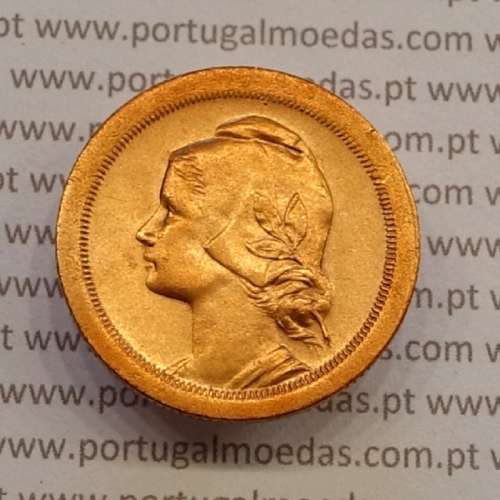 20 Centavos 1924 Bronze, Vinte centavos 1924 ($20) Republica Portuguesa, (MBC+/Bela-), World Coins Portugal KM 574