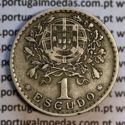 1 Escudo 1939 Alpaca, 1$00 1939 alpaca Republica Portuguesa, (MBC), World Coins Portugal  KM 578