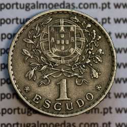 Coin 1 Escudo 1944 Alpaca of Portugal, 1$00 1944 alpaca of the Portuguese Republic, (MBC), World Coins Portugal KM 578