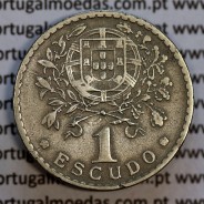 Coin 1 Escudo 1930 Alpaca of Portugal, 1$00 1930 alpaca of the Portuguese Republic, (MBC), World Coins Portugal KM 578