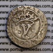 Vintém prata de D. João III 1521-1557, Escudo com 8 Castelos, Legenda: ⋌III:R:PORTVGALIE / ★IOANES:III:R:PORT