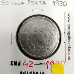 Bulgária 50 Lev 1930 Prata, World Coins Bulgaria KM 42