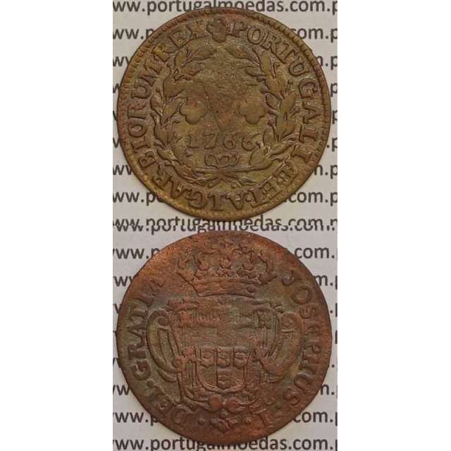 MOEDA V REIS COBRE 1766 (MBC) - D.JOSÉ I - JOSEPHUS