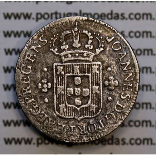 3 Vinténs prata D. João Príncipe Regente (1799-1816), 60 Réis prata, fim legenda "REGENS",  World Coins Portugal  KM 313