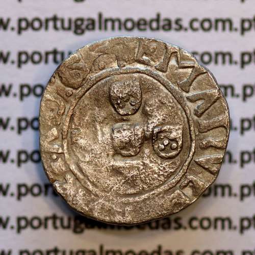 Meio Vintém Prata de D. Manuel I 1495-1521, (não classificada no A. Gomes) +EMAnVEL:P:R:P:ET:A:D:G: / +EMAnVEL:P:R:P:ET:A:D:G: