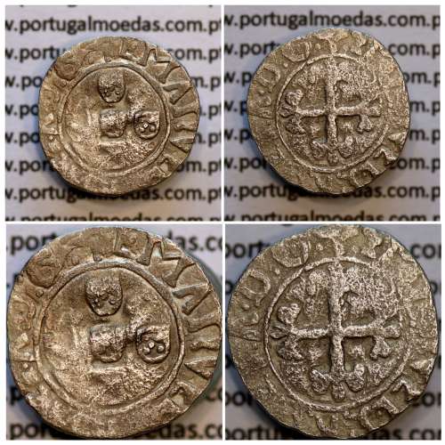 Silver coin Half Vintém of D. Manuel I 1495-1521, (not classified in Gomes), +EMAnVEL:P:R:P:ET:A:D:G: / +EMAnVEL:P:R:P:ET:A:D:G: