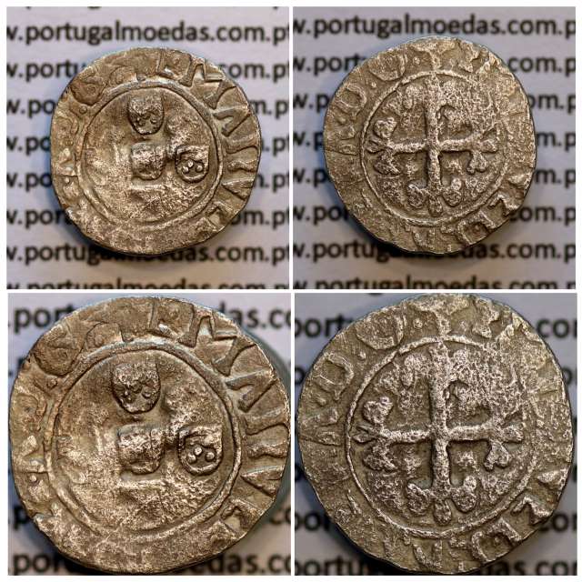 Meio Vintém Prata de D. Manuel I 1495-1521, (não classificada no A. Gomes) +EMAnVEL:P:R:P:ET:A:D:G: / +EMAnVEL:P:R:P:ET:A:D:G: