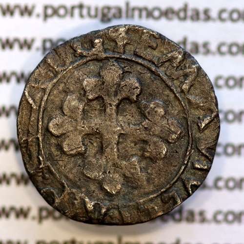 Silver coin Half Vintém of D. Manuel I 1495-1521, (not classified in Gomes), +EMANVEL:I:R:P:ET.A.D.G. / +EMANVEL:I:R:P:ET:A:D:G