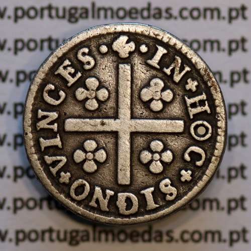Meio Tostão Prata D. José I (1750 -1777), 50 Réis Prata JOSEPHUS, Diadema losango 2 pontos, World Coins Portugal KM 236.1