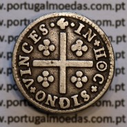 Meio Tostão Prata D. José I (1750 -1777), 50 Réis Prata JOSEPHUS, Diadema losango 2 pontos, World Coins Portugal KM 236.1