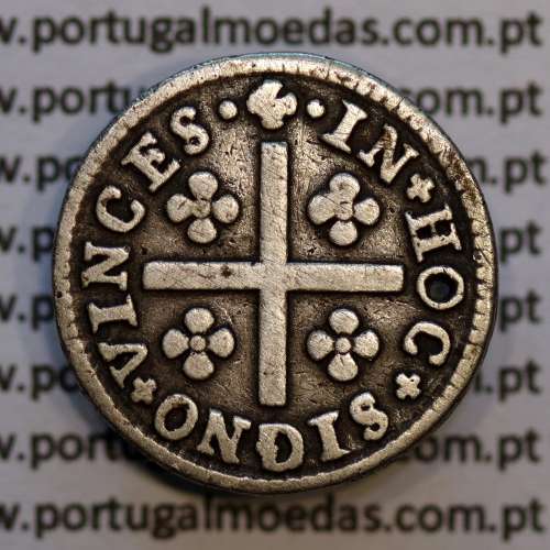 Meio Tostão Prata D. José I (1750 -1777), 50 Réis Prata JOSEPHUS, Diadema losango 2 pontos, World Coins Portugal KM 236.1