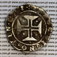 Meio Cruzado prata D. João IV 1640-1656, coroa de arcos perolados, Legenda ✣IOANNES IIII DG REX PORTVGALI / ✣IN HOC.SIGNO.VINCES
