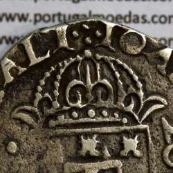 Half Crusader D. João IV (1640-1656),silver, crown of pearly arches, Legend ✣IOANNES IIII DG REX PORTVGALI /✣IN HOC.SIGNO.VINCES