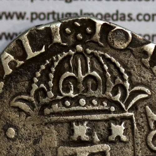 Half Crusader D. João IV (1640-1656),silver, crown of pearly arches, Legend ✣IOANNES IIII DG REX PORTVGALI /✣IN HOC.SIGNO.VINCES