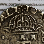 Half Crusader D. João IV (1640-1656),silver, crown of pearly arches, Legend ✣IOANNES IIII DG REX PORTVGALI /✣IN HOC.SIGNO.VINCES