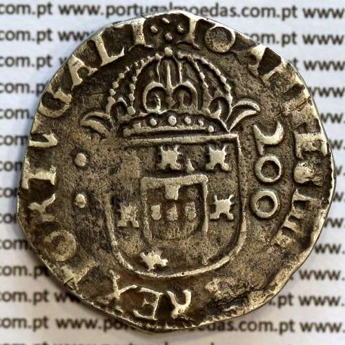 silver Half Crusader D. João IV (1640-1656), crown of pearly arches, Legend ✣IOANNES IIII DG REX PORTVGALI /✣IN HOC.SIGNO.VINCES