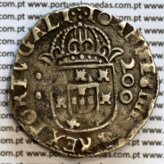silver Half Crusader D. João IV (1640-1656), crown of pearly arches, Legend ✣IOANNES IIII DG REX PORTVGALI /✣IN HOC.SIGNO.VINCES